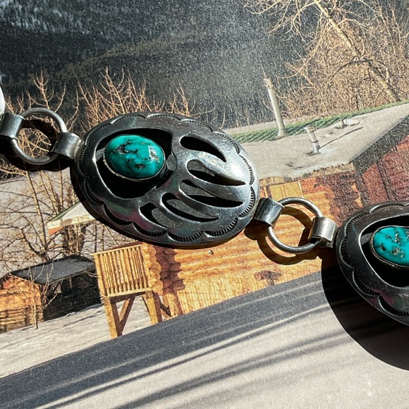 Native Navajo Bear Claw Belt or Larriet - Picture 12 of 16